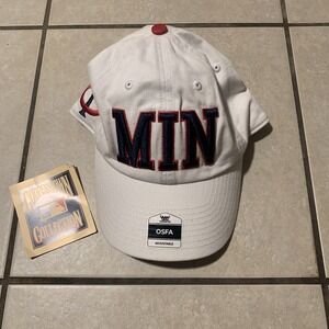 Minnesota Twins Cooperstown Collection White Strapback Hat MLB Cap